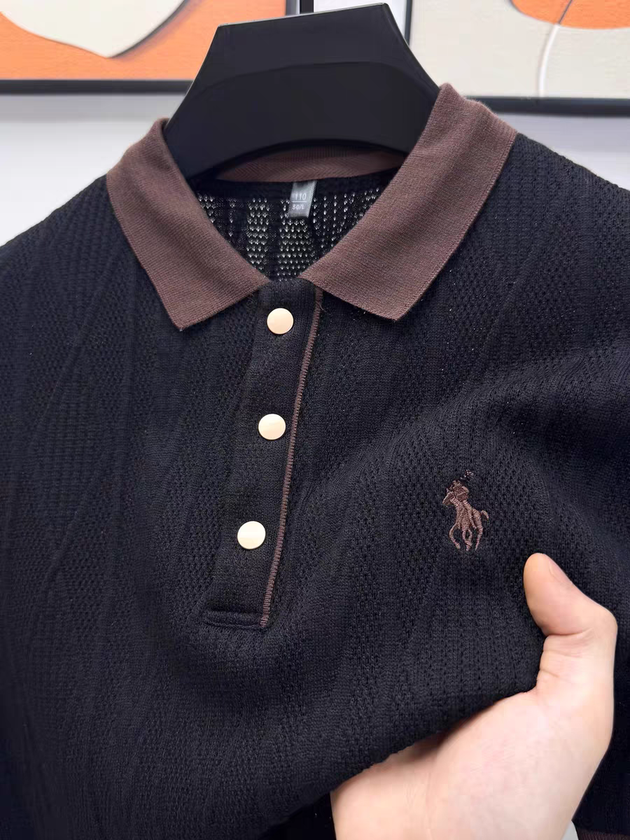 Ashen Crest Knit Polo